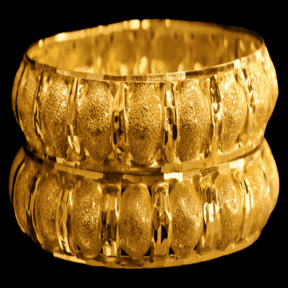 21K Gold Bangle Set (L)